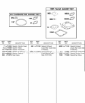 Part Location Diagram of 715387 Briggs and Stratton Kit-Carb Overhaul